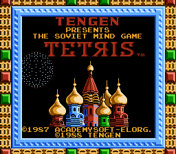 Tetris : The Soviet Mind Game (Homebrew) — Title screen